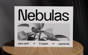 Nebulas Font 一款极简现代艺术海报标题无衬线字体