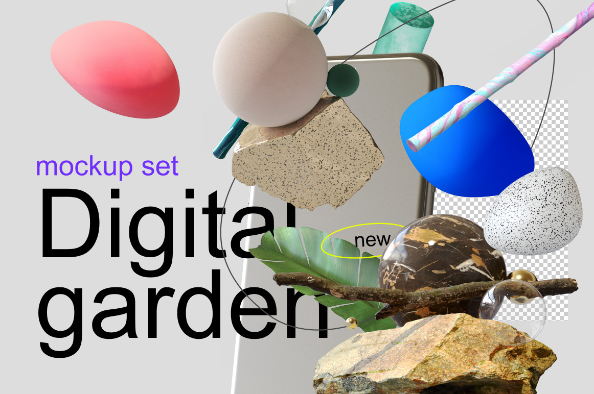 33个高品质渲染3D模板数字花园套装 Digital Garden Set , 第1张