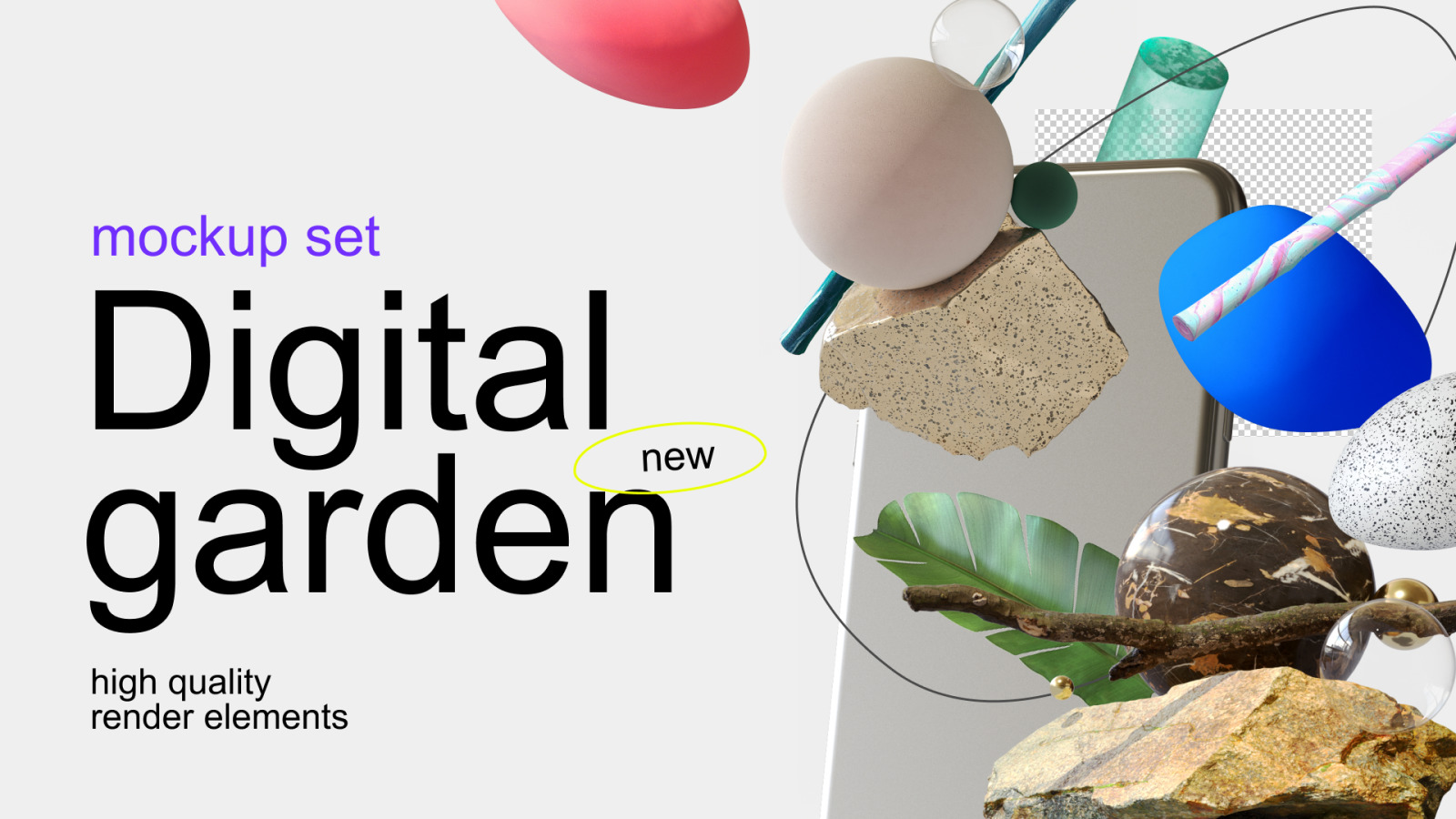 33个高品质渲染3D模板数字花园套装 Digital Garden Set , 第2张