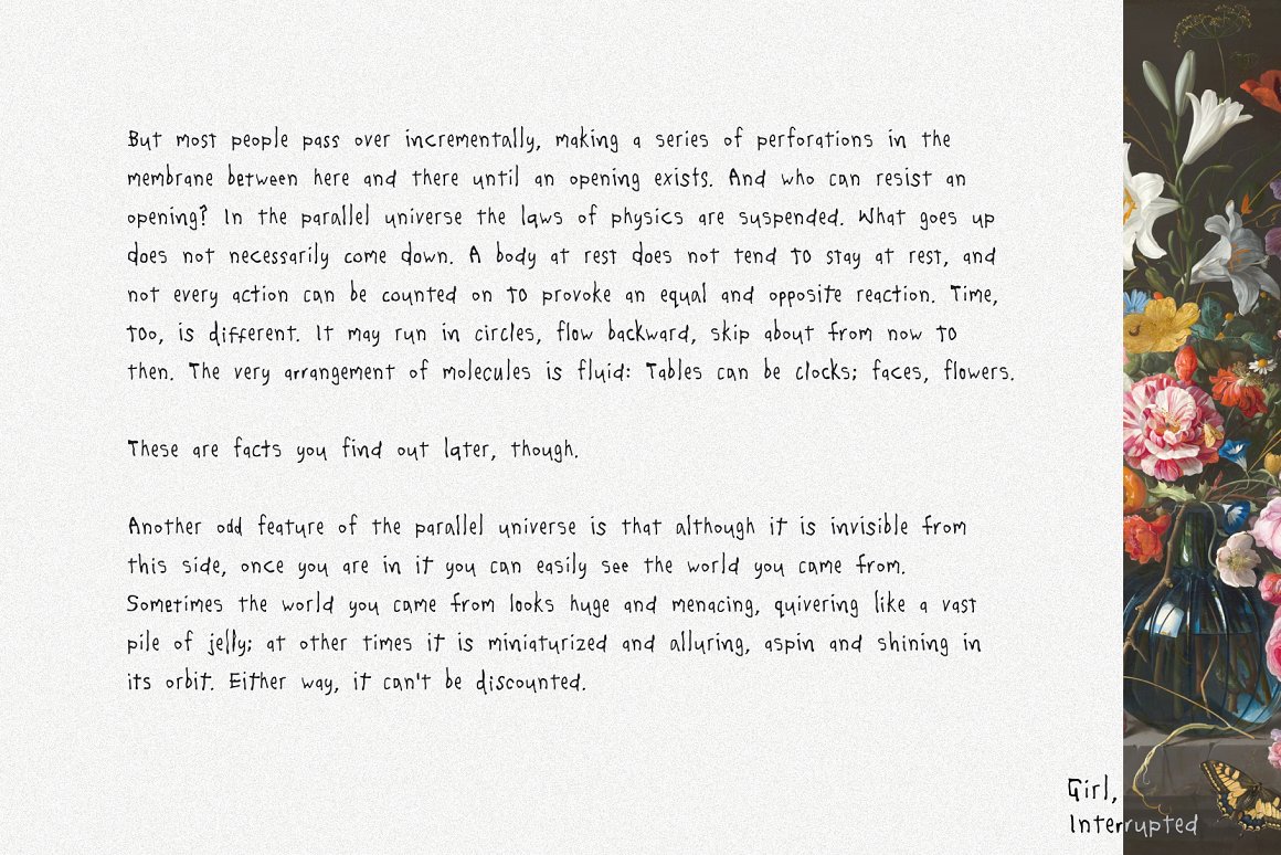 英文字体：悲伤艺术作品配图阴郁涂鸦手绘线条笔迹字母字体 Sad Poem Messy Handwriting Font , 第10张