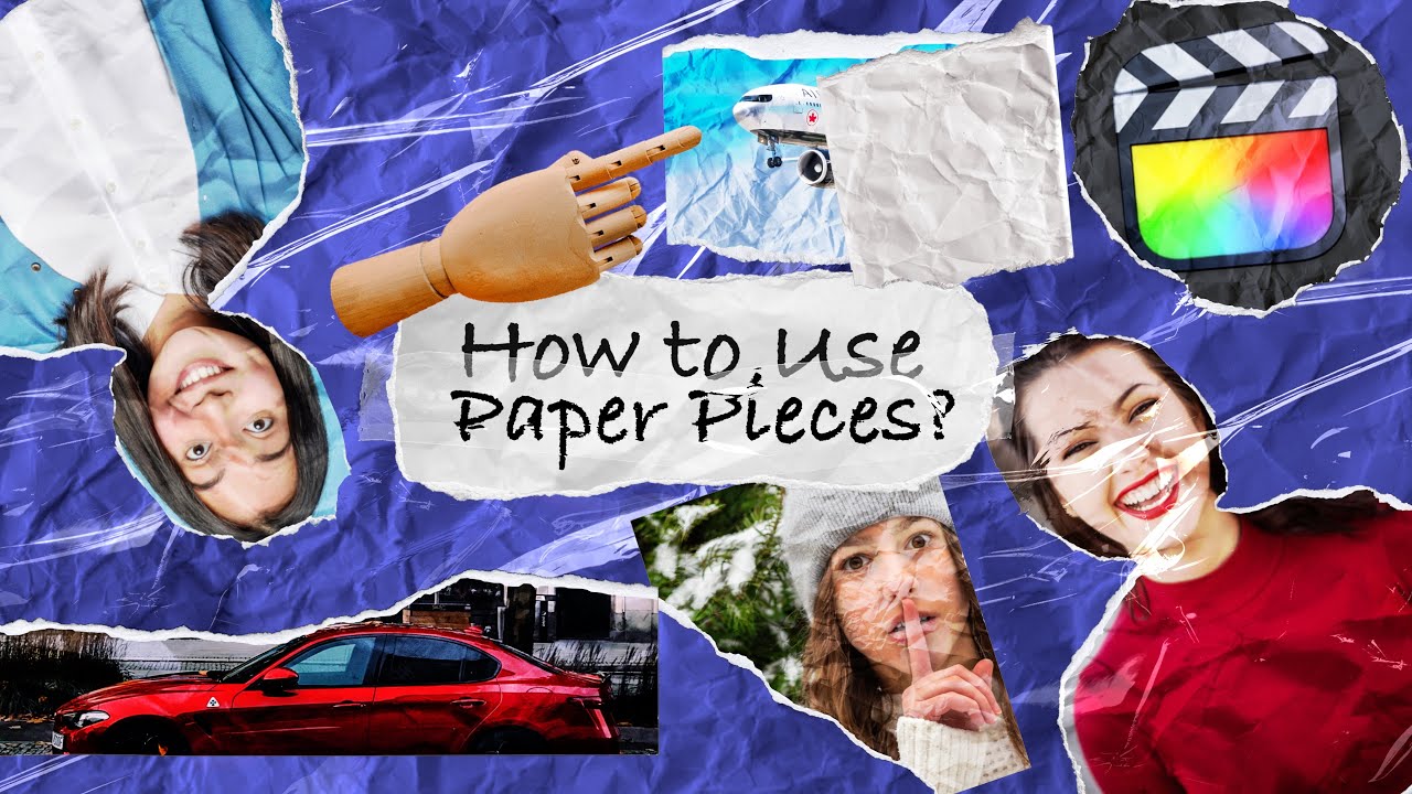FCPX插件：50种创意趣味纸张标题贴纸撕纸转场拼贴定格动画效果 Paper Pieces , 第2张