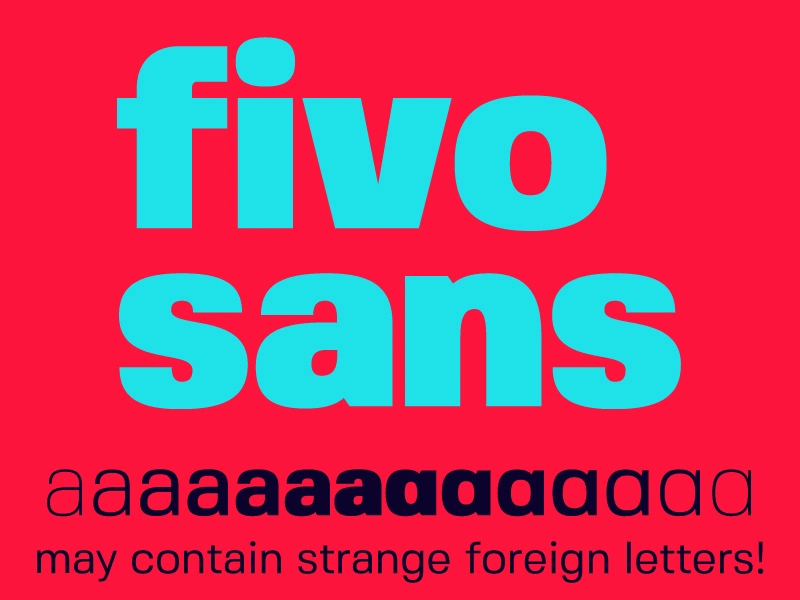 Fivo Sans无衬线英文字体，免费可商用 设计素材 第1张