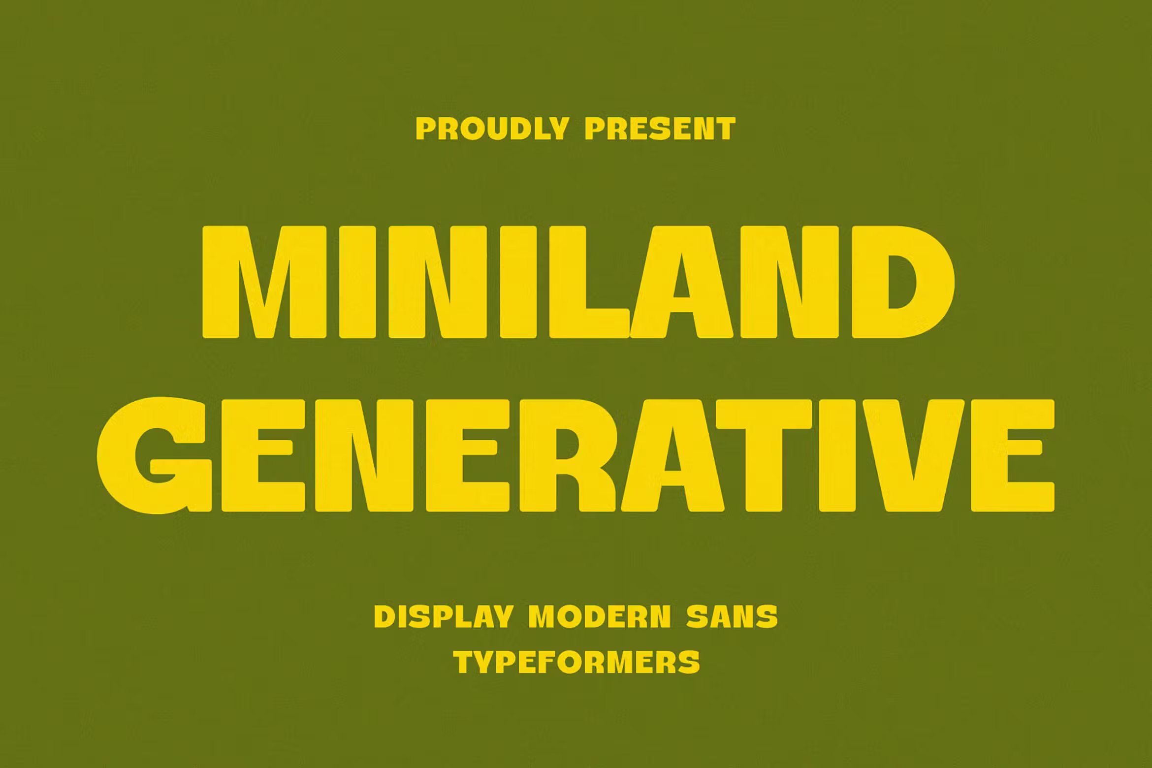 现代装饰性粗标题杂志产品包装无衬线字体 Miniland Generative – Display Modern Sans Serif , 第1张