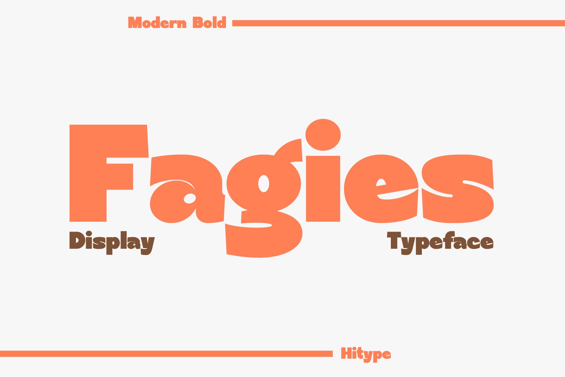 Fagies Bold Display Typeface 一种现代粗体装饰无衬线字体 设计素材 第1张