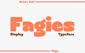 Fagies Bold Display Typeface 一种现代粗体装饰无衬线字体
