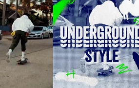AE模板：酷炫都市街头设计复古做旧风格开场动画Ae模板 Urban Grunge Slideshow