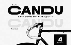 Candu Typeface 品牌、服装、海报、社交媒体、标题粗体无衬线字体