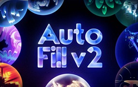AutoFill v2.0.0 中文汉化 一款自动填充图层边界 路径生长动画 革命性新Ae插件 AutoFill v2 for After Effects [win]
