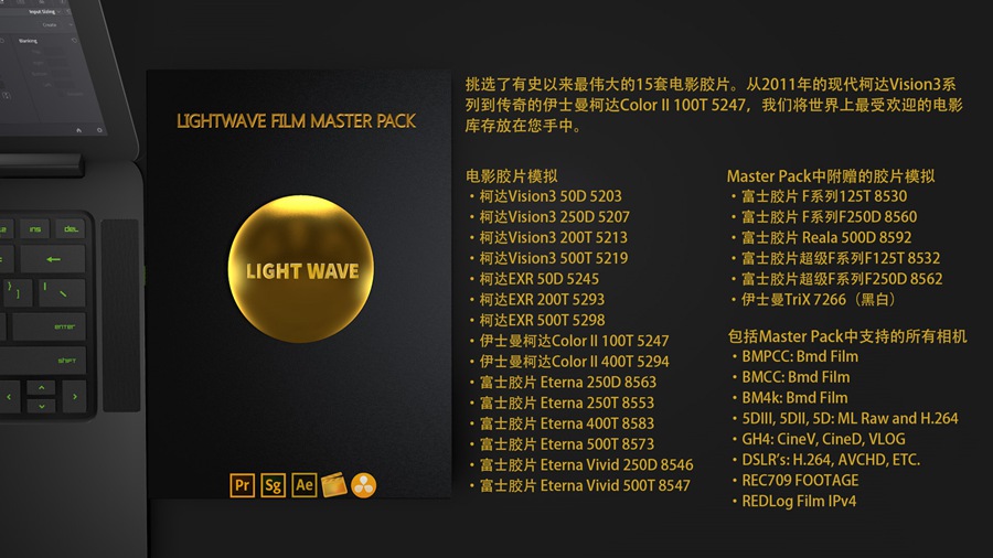 柯达/富士电影胶片色彩科学升级和仿真LUT包专业品质 LightWave Film LUT Master Pack 3.0 插件预设 第3张