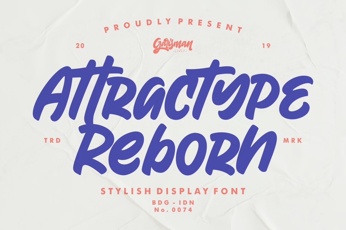 Attractype Reborn – Stylish Font 时尚脚本字体标志设计品牌形象产品包装商品社交媒体字体 , 第1张