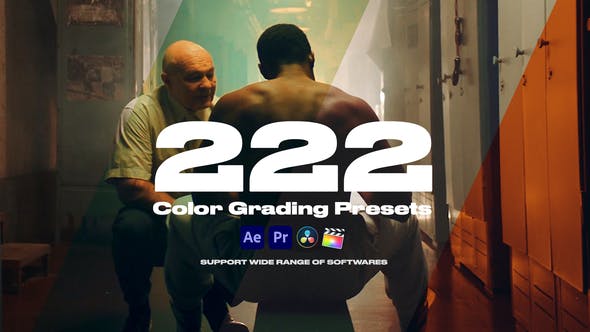 Pixflow 222个好莱坞胶片电影婚礼视频滤镜颜色分级LUT包 colorify-222-luts 插件预设 第1张