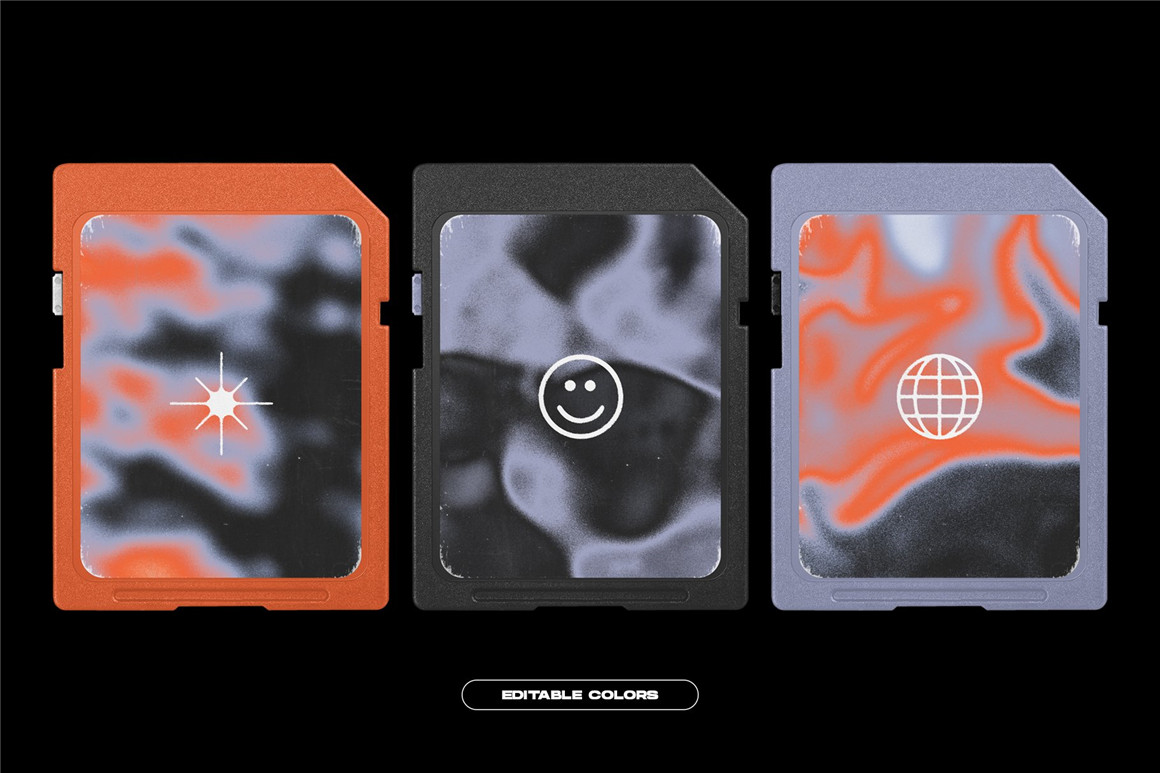 MiksKS 复古主义创意美学SD卡塑料外壳PSD模板 SD Card Mockup 样机素材 第2张