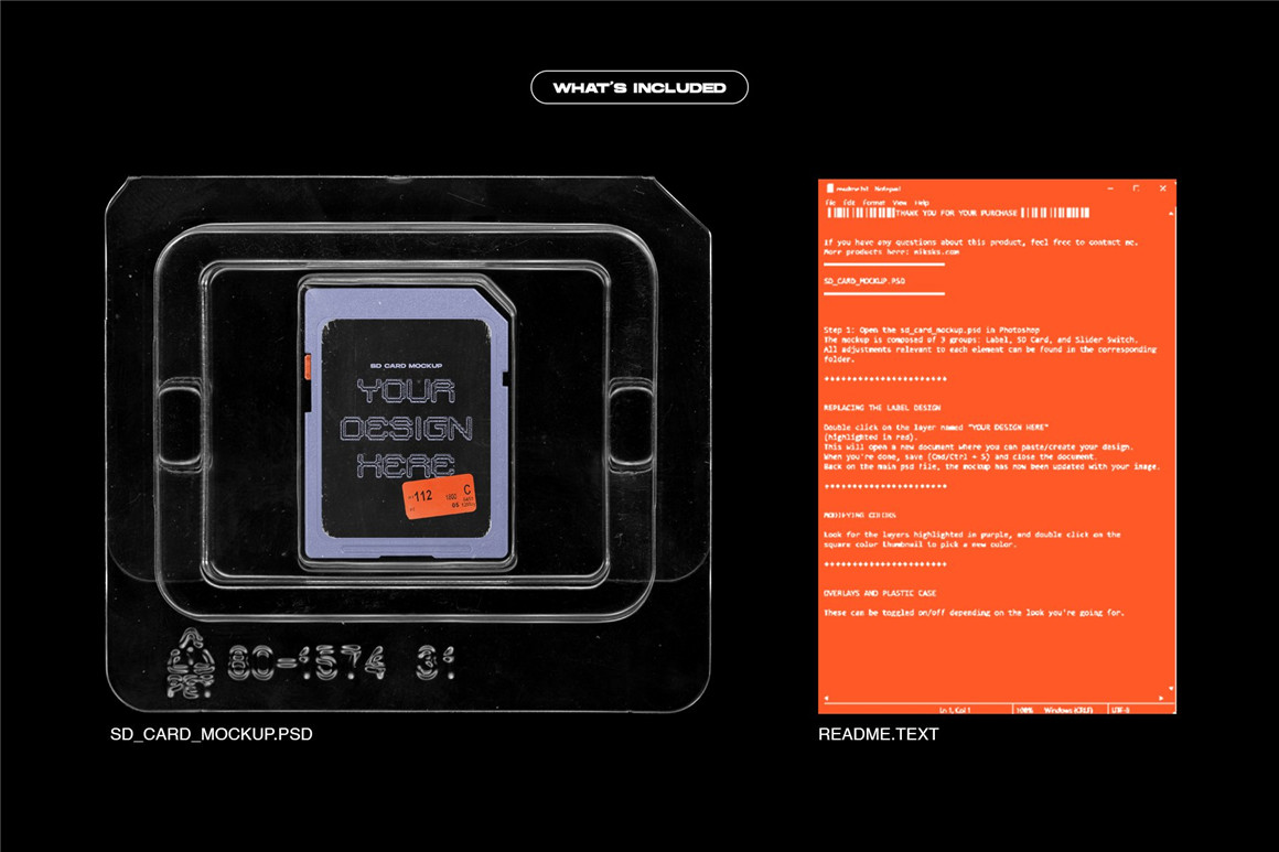 MiksKS 复古主义创意美学SD卡塑料外壳PSD模板 SD Card Mockup 样机素材 第3张