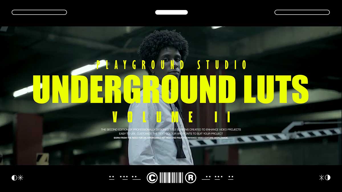 PLAYGROUND STUDIO 复古地下黑人嘻哈富士胶片电影短片LUTS调色预设包 Slog3-underground-and-standard-luts 插件预设 第1张