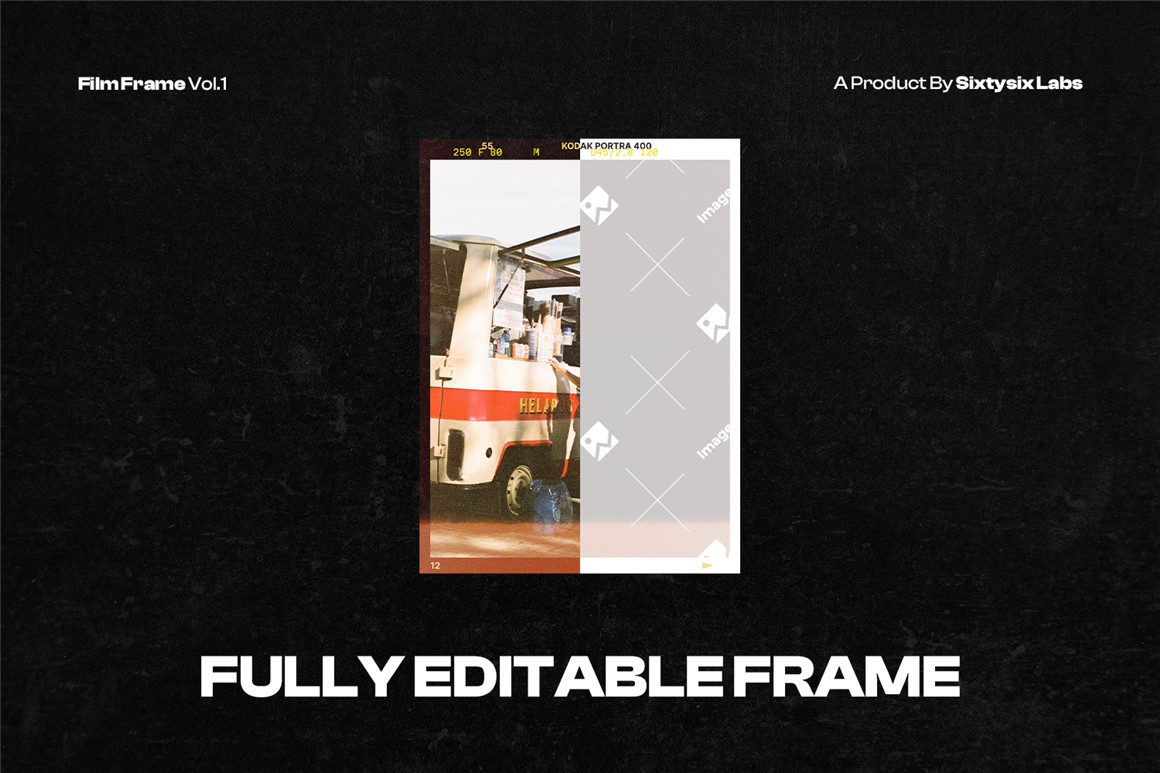 复古35mm摄影胶片边框框架模拟照片修图PS特效样机模板 Film Frame 35mm V.1 , 第4张