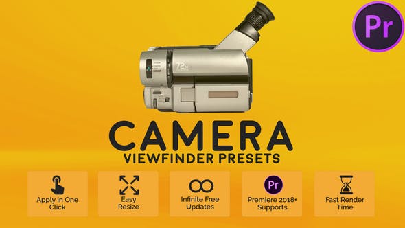 PR模板-10种摄像机取景框取景器图形预设 Camera Viewfinder Presets 插件预设 第1张