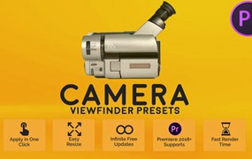 PR模板-10种摄像机取景框取景器图形预设 Camera Viewfinder Presets