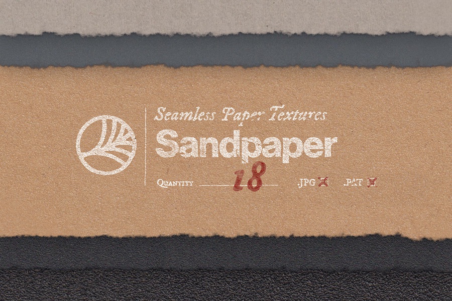 18款高清4K方形粗糙磨砂砂砾纹理纸张无缝隙背景图片设计素材 Seamless Paper – Sandpaper , 第1张