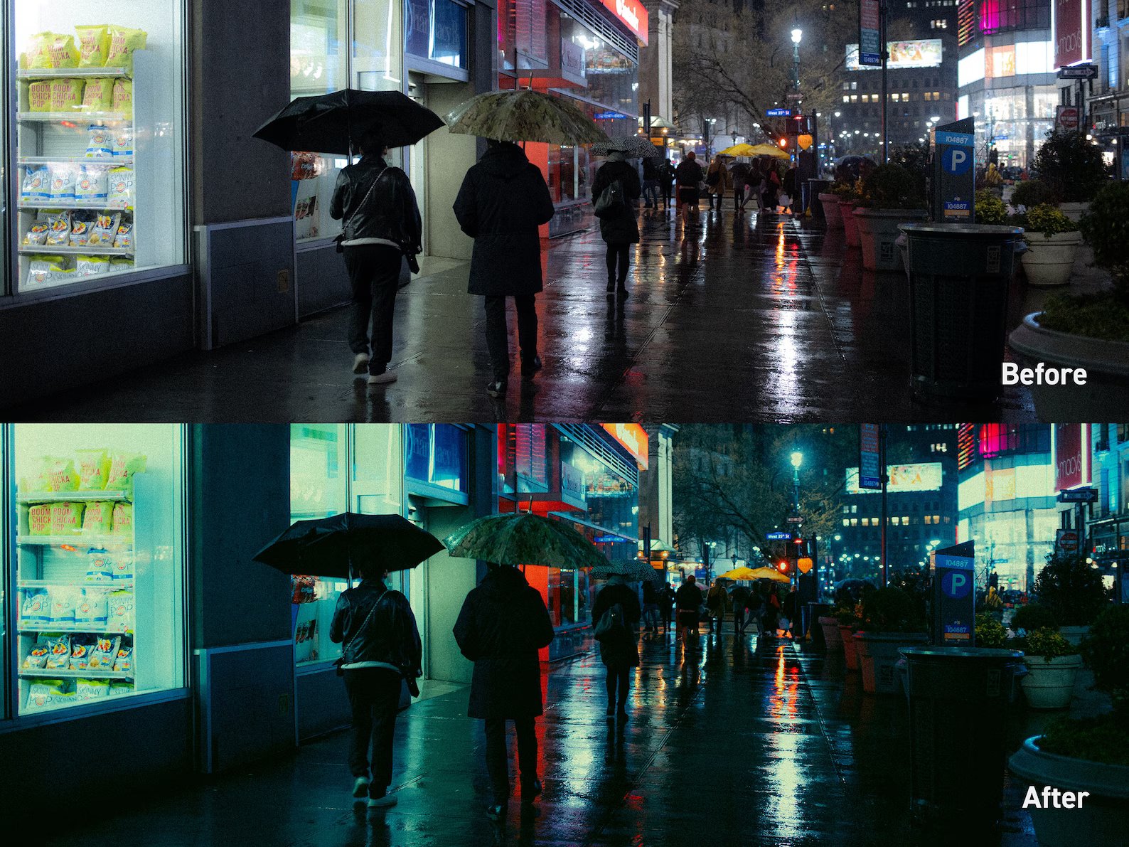 14个受《银翼杀手》电影启发复古浓郁胶片扫街城市人文夜间摄影人像Lightroom预设 Manhattan 2049 插件预设 第5张