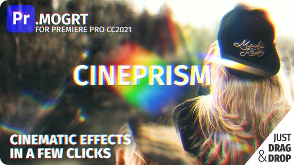 PR预设：复古梦幻彩虹光谱棱镜散景辉光玻璃耀斑RGB效果包 CINEPRISM — Cinematic Effects for Premiere Pro | Mogrt 插件预设 第1张