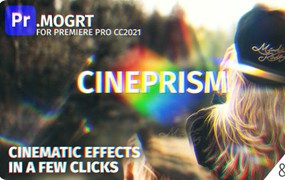 PR预设：复古梦幻彩虹光谱棱镜散景辉光玻璃耀斑RGB效果包 CINEPRISM — Cinematic Effects for Premiere Pro | Mogrt