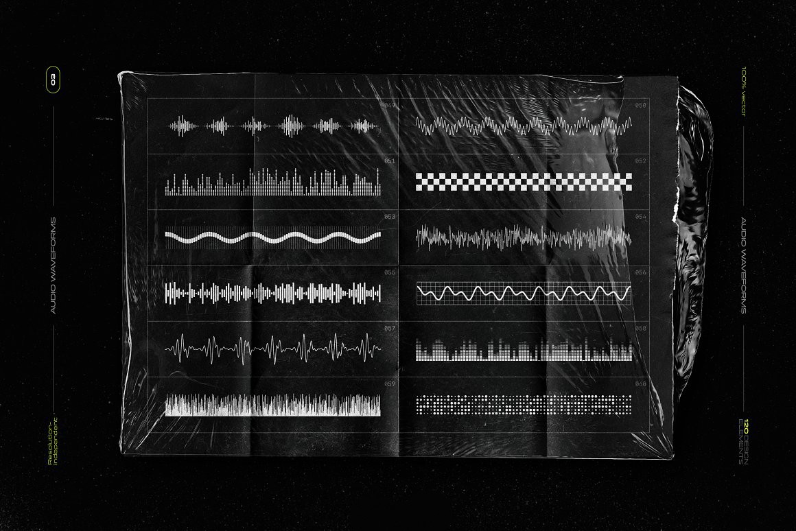 Samolevsky 超酷抽象暗黑机能酸性几何线框形状3D矢量视觉元素 Abstract shapes MEGA PACK 图片素材 第8张