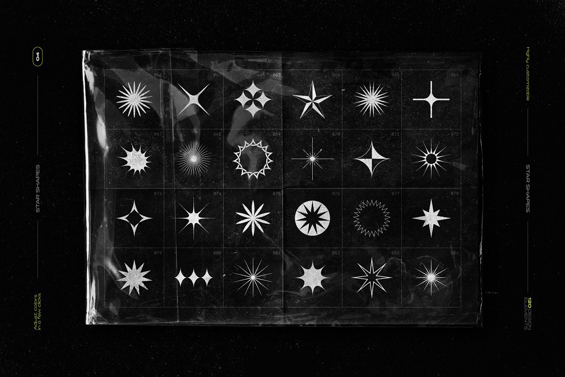 Samolevsky 超酷抽象暗黑机能酸性几何线框形状3D矢量视觉元素 Abstract shapes MEGA PACK 图片素材 第11张