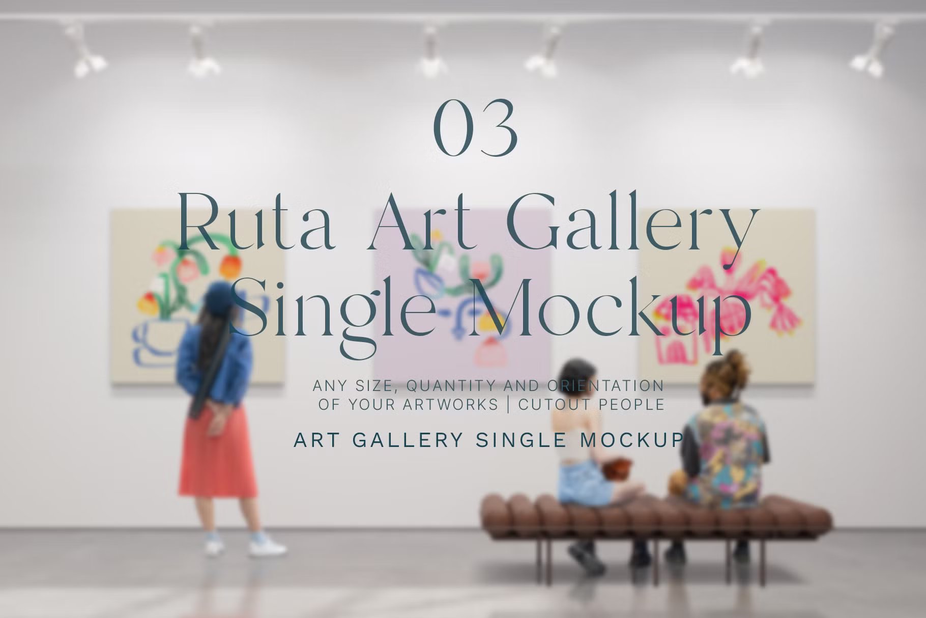 艺术海报画展作品模型场景样机 Ruta Single | 03 Art Gallery Mockup , 第1张