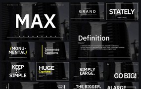 FCPX插件-60组精美排版设计现代大文字标题开场动画 视频前景装饰 mTitle MAX 1+2