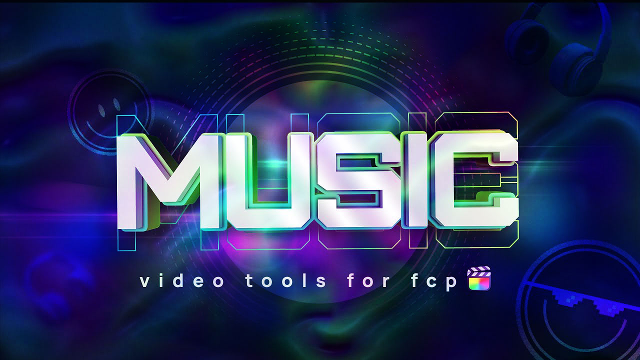 FCPX插件：短视频音乐MV宣传文字标题转场特效包装动画 Music video tools , 第1张