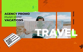 达芬奇模板 – 时尚设计撕纸拼贴VLOG旅拍视频开场片头 Travel Promo