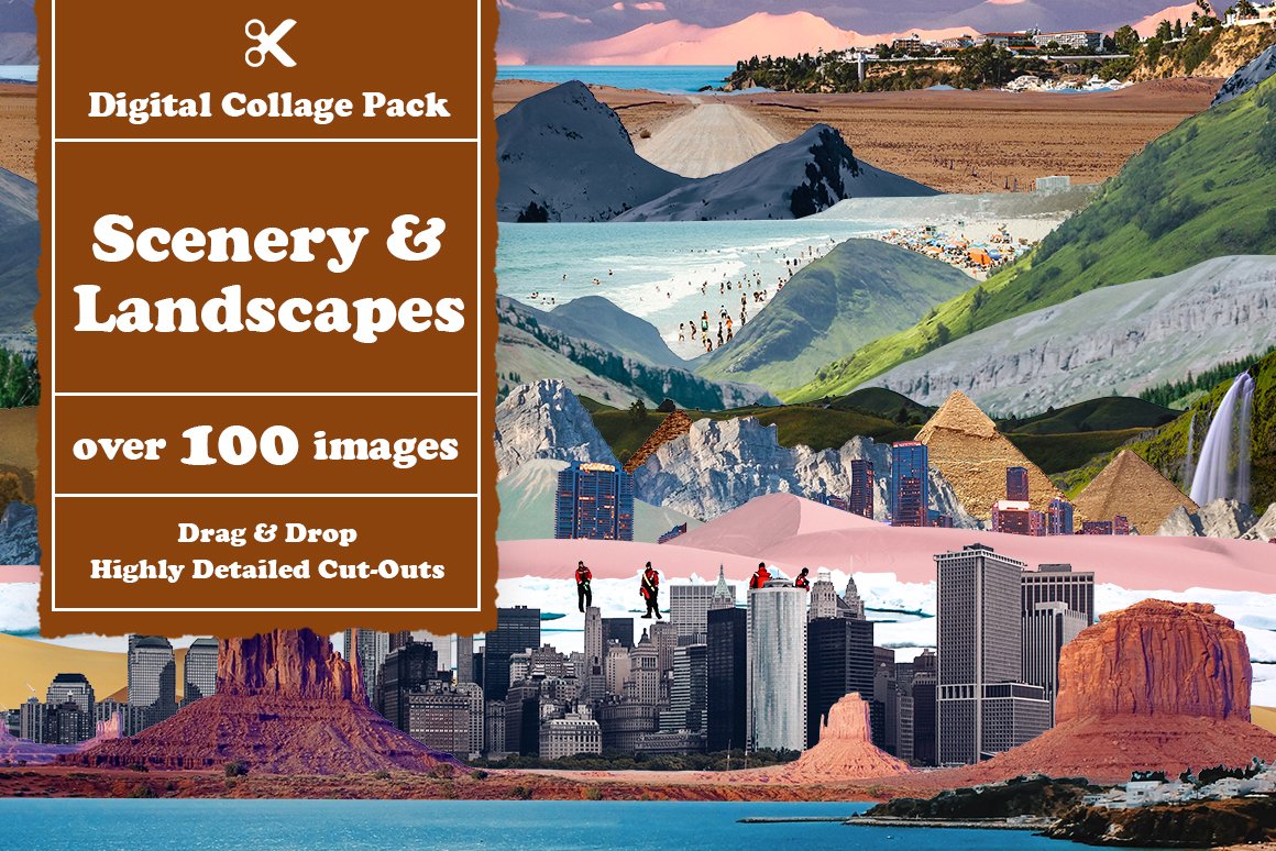 Collage Supply Co 1000个高分辨率欧美拼贴艺术现代生活动植物创建者PNG元素包 Ultimate Collage Creator 1000 图片素材 第10张
