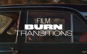 PR + FCPX + 达芬奇模板3合1 4K 复古胶片烧伤划痕过渡 Film Burn Transitions