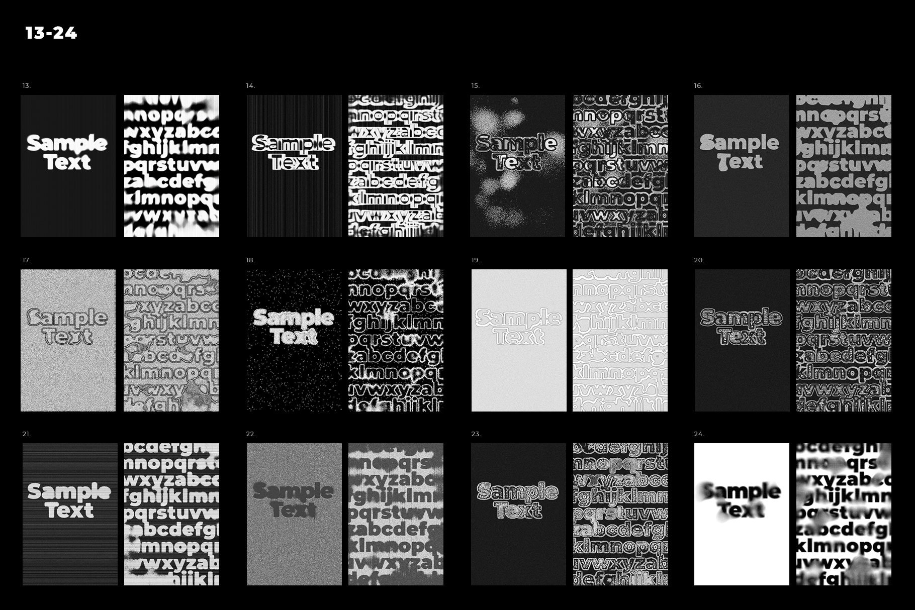Inartflow 40种艺术抽象失真故障扭曲印刷艺术海报设计复古文字效果 40 Photoshop Text Effects Vol.2 图片素材 第4张
