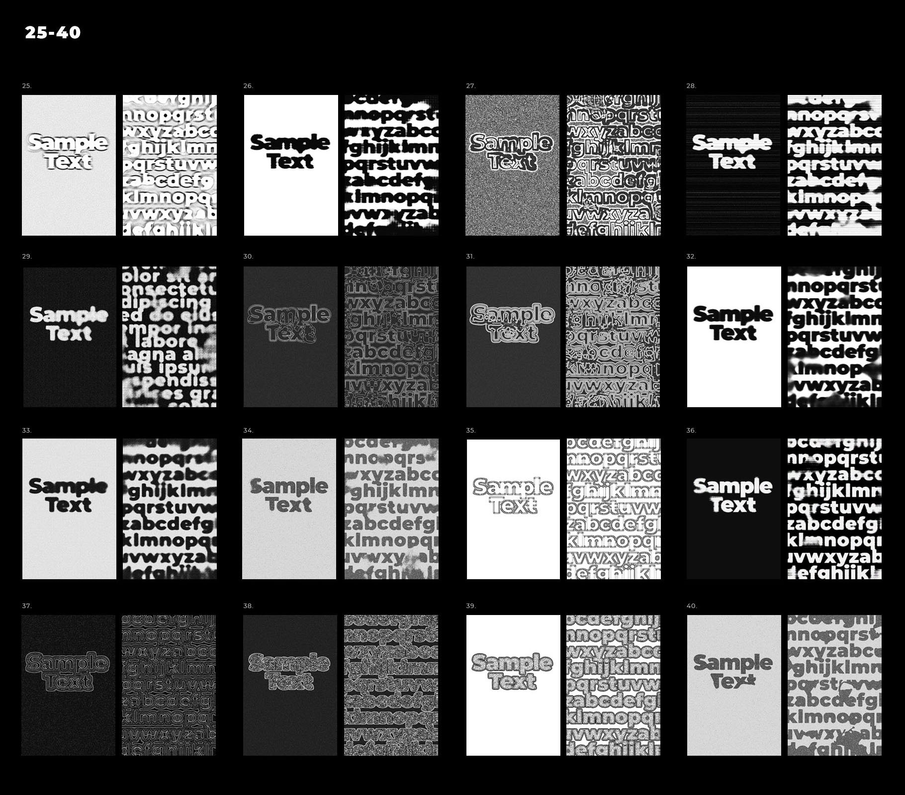 Inartflow 40种艺术抽象失真故障扭曲印刷艺术海报设计复古文字效果 40 Photoshop Text Effects Vol.2 图片素材 第5张