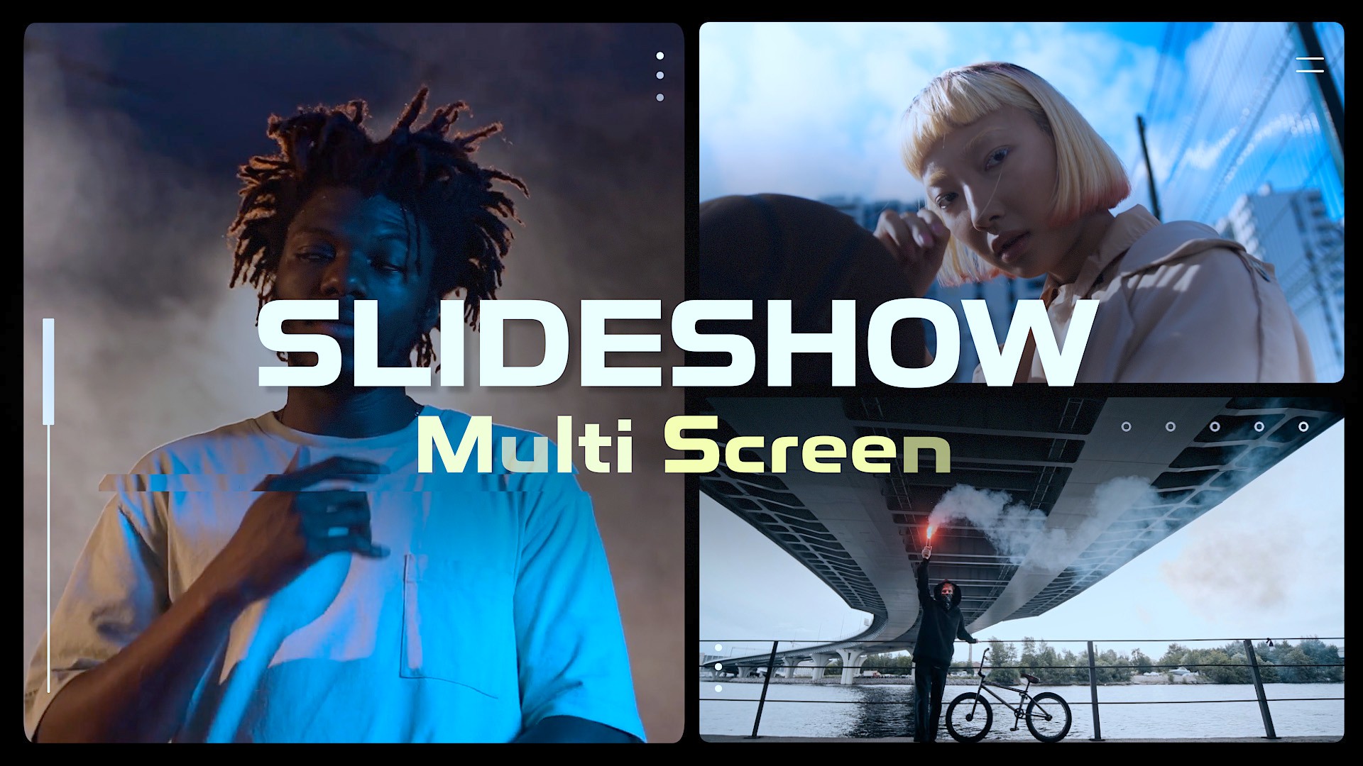 Multi Screen Slideshow 4K 时尚分屏多屏动画转场过渡 FCPX插件 插件预设 第1张