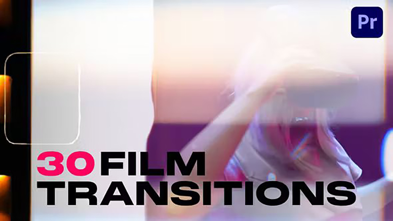 Seamless Film Transitions 30种无缝复古胶片肮脏和受损划痕转场过渡 PR Mogrt + SFX音效 影视音频 第1张