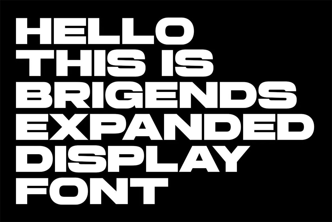 现代极简几何无衬线品牌排版标题英文字体 Brigends Expanded Display Font , 第2张