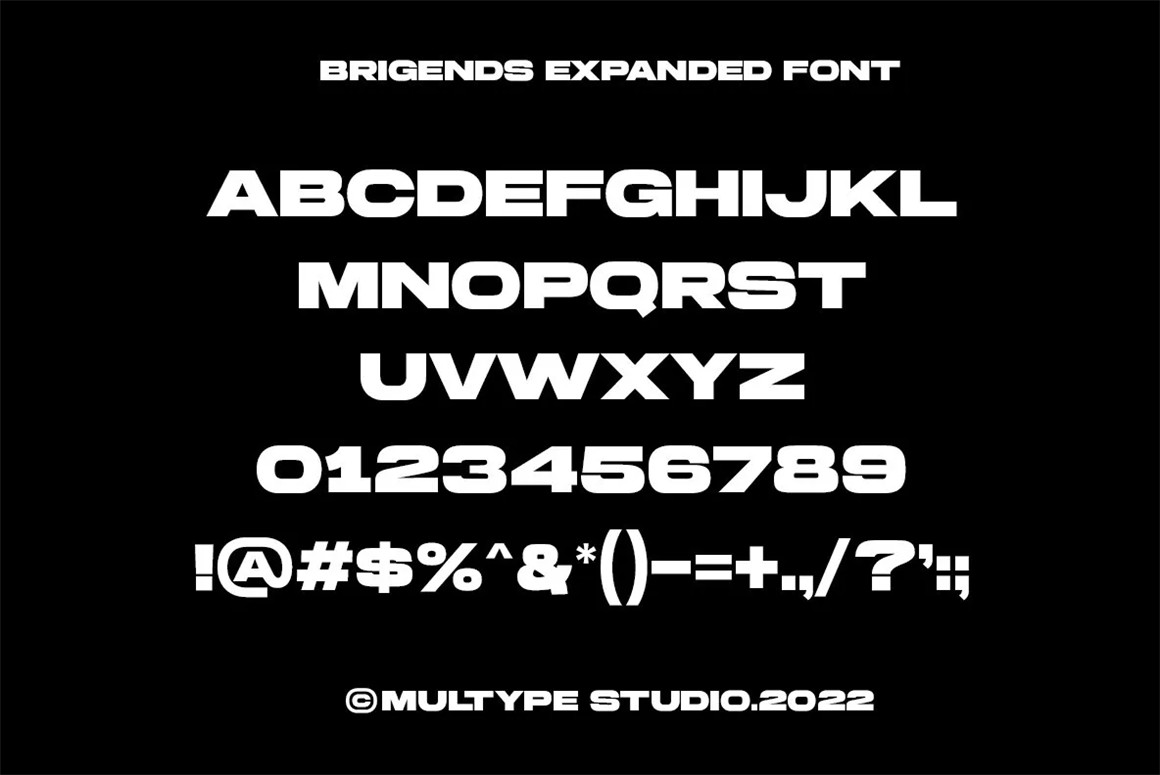 现代极简几何无衬线品牌排版标题英文字体 Brigends Expanded Display Font , 第9张
