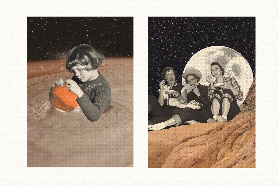 Marie T 830个复古未来主义风格拼贴艺术做旧裁剪涂鸦创作者古PNG元素包 830+ PNG Vintage Collage Creator v.2 图片素材 第5张