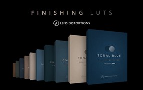 Lens Distortions 30种电影级柔和浓郁深沉情感纯黑白琥珀金属玫瑰蓝绿色LUT调色预设包 Finishing LUTS™