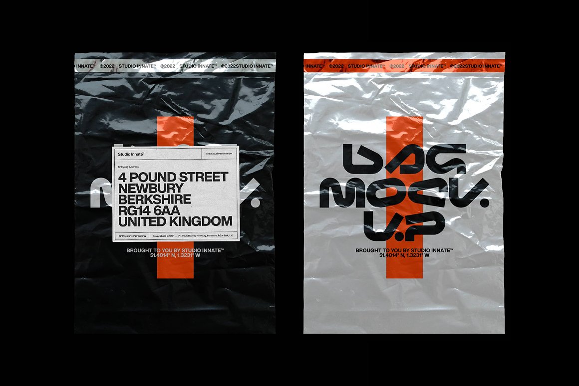 Studio Innate 新潮抽绳运动包手提包塑料袋品牌印花物料PSD模板 Bags – Mockup Bundle 样机素材 第5张