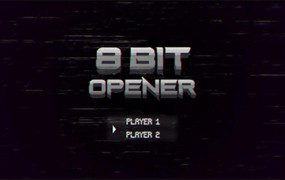 PR模板预设：复古老式8 Bit像素游戏风格文字角色选择开场片头 8 Bit Opener