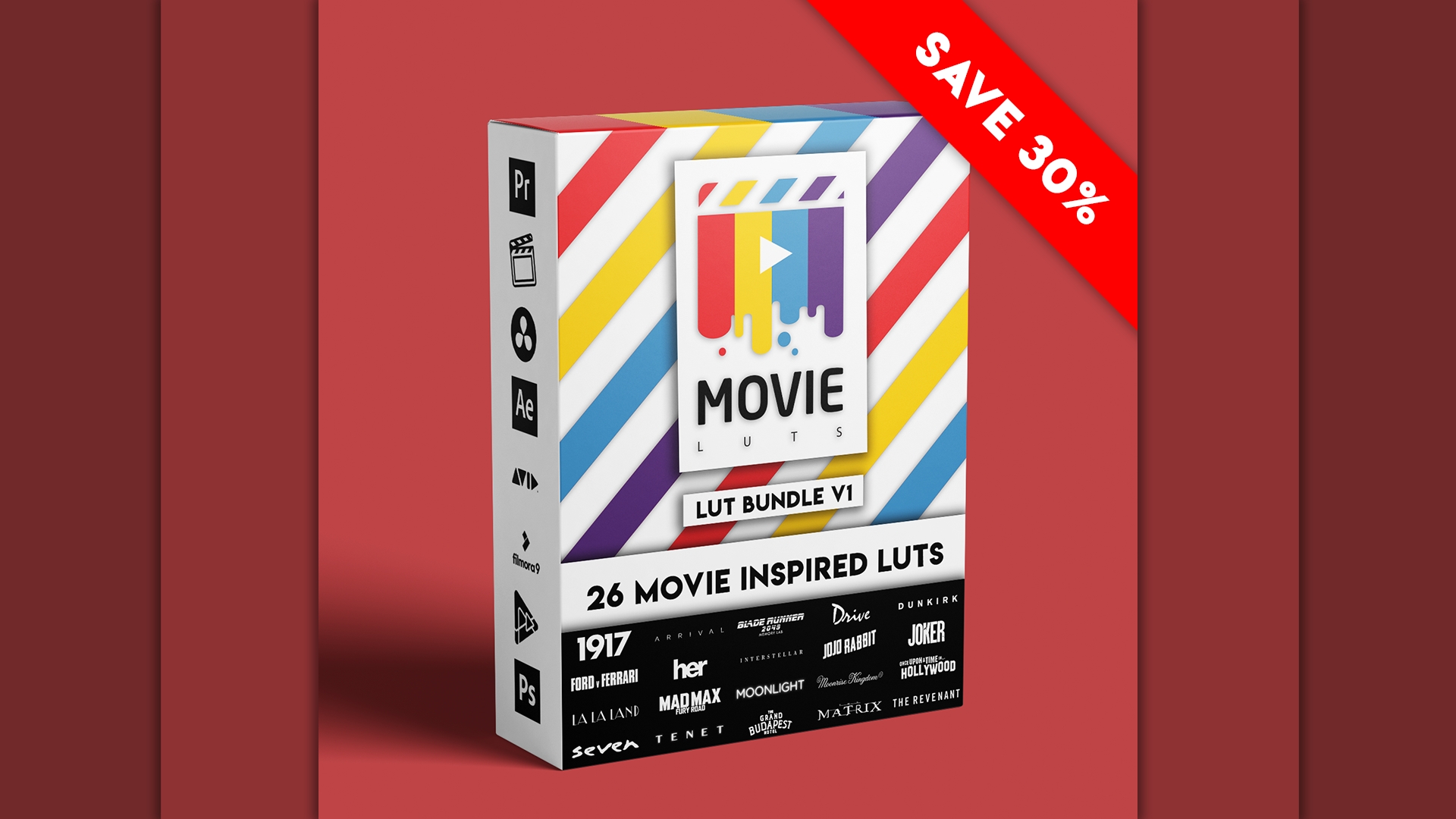 Movie LUTs Bundle V1 26部好莱坞电影外观 LUT捆绑包套装 插件预设 第1张