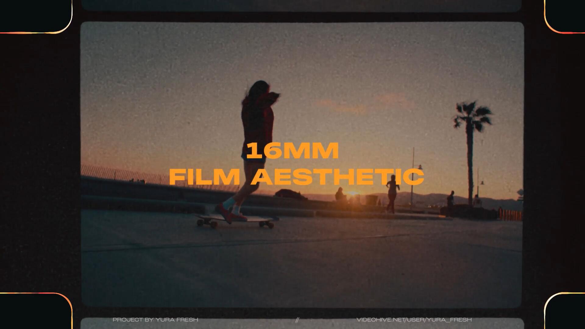 AE/PR模板：复古16mm电影胶片帧边框漏光颗粒放映机转场过渡包 , 第5张