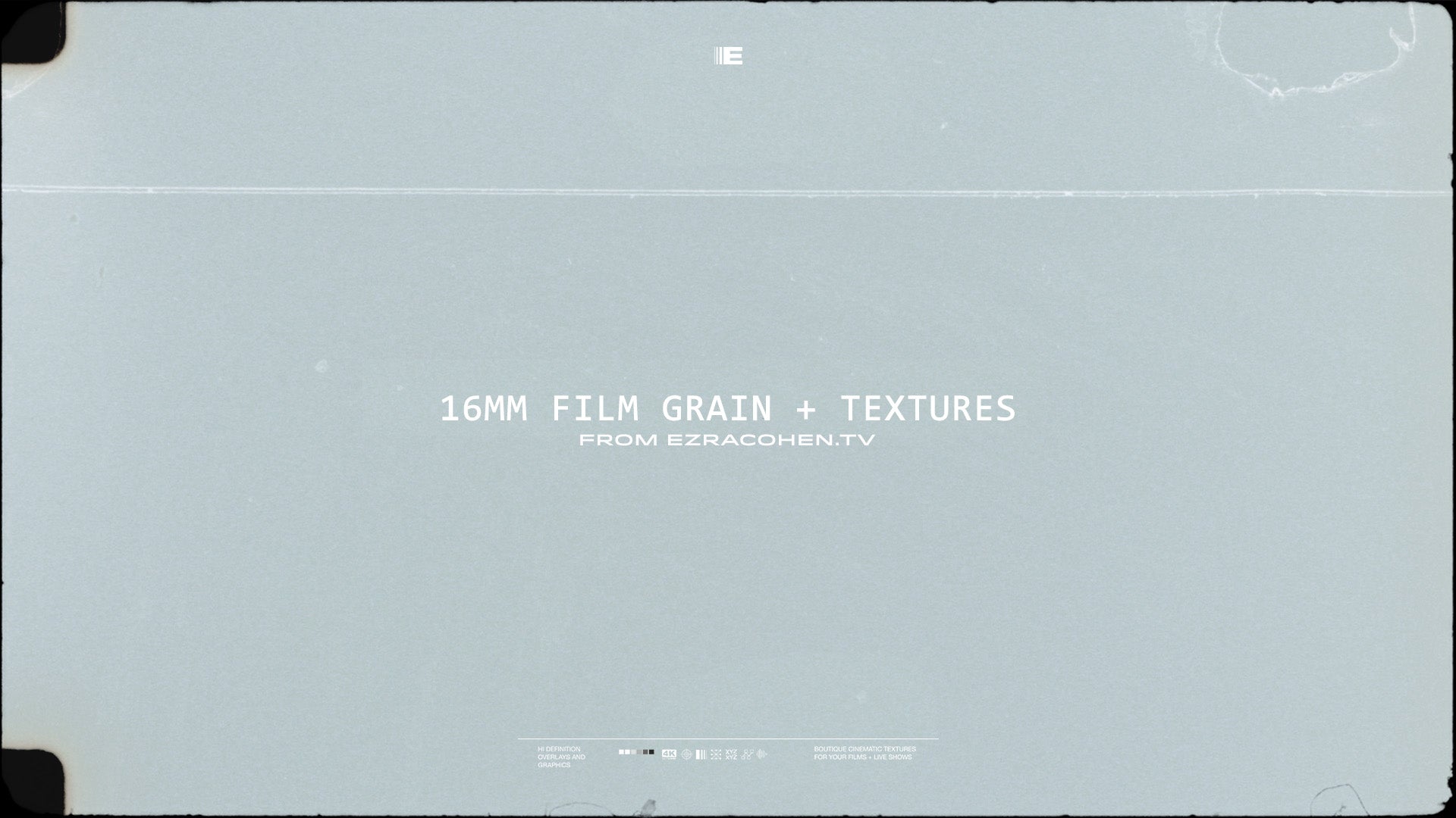 Ezra Cohen 复古柯达高质量16mm电影颗粒感灰尘划痕纹理胶片打孔边框覆膜包 16mm Film Grain + Textures (4K) 影视音频 第2张