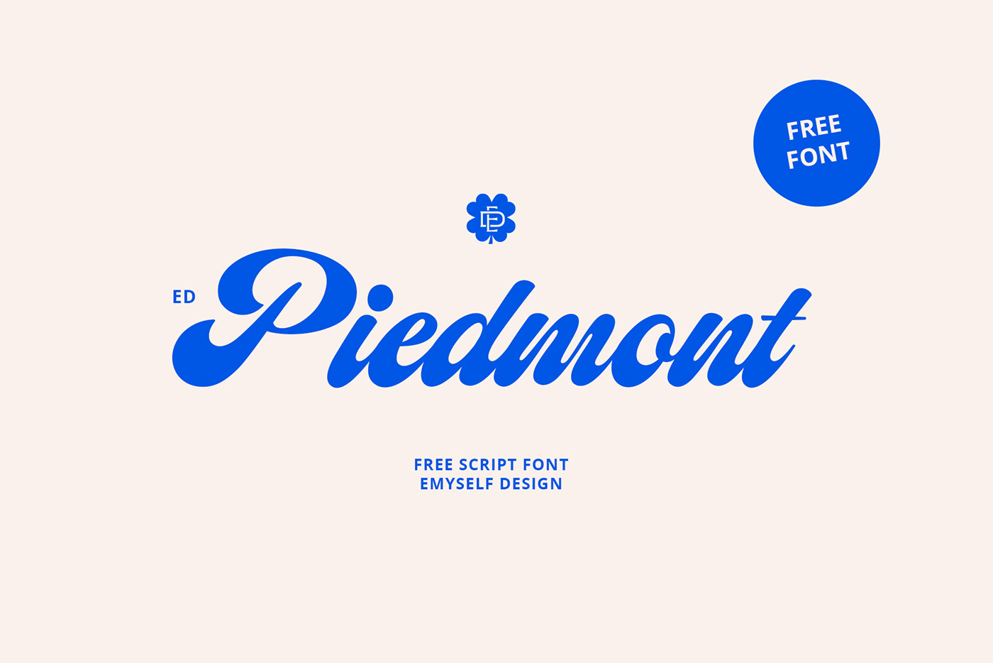 ED Piedmont 美式英文粗体手写字体 设计素材 第1张