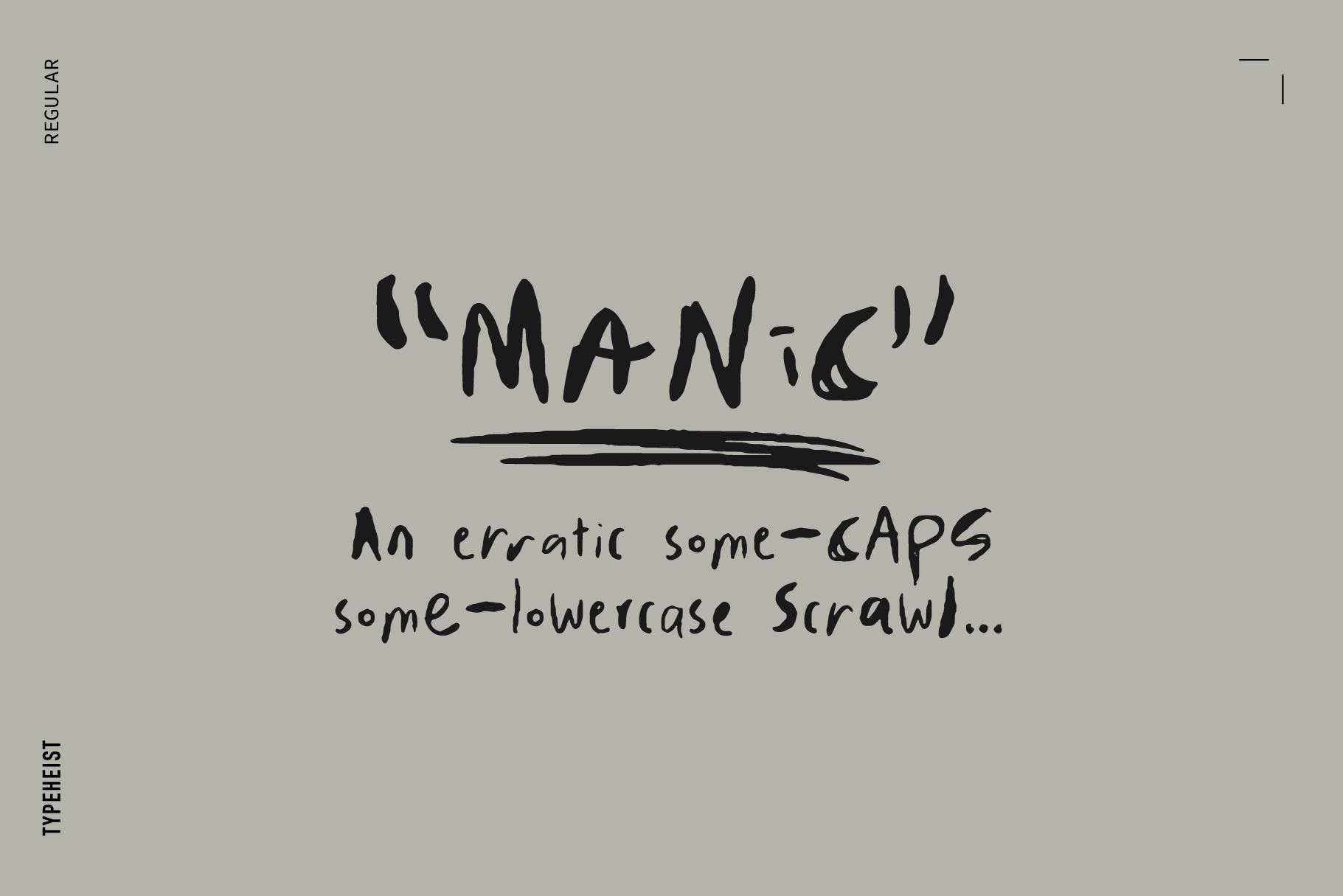 Manic英文涂鸦字体 设计素材 第1张