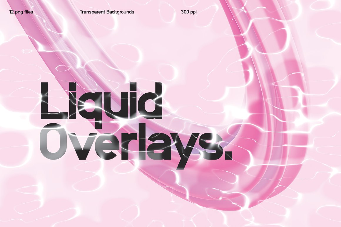 KESSENS 新潮创意酸性液体气泡透明效果海报封面设计PNG覆盖层 Liquid Overlays 图片素材 第3张