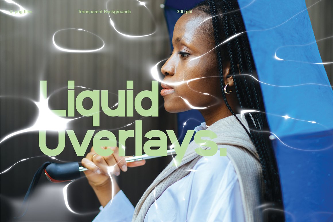 KESSENS 新潮创意酸性液体气泡透明效果海报封面设计PNG覆盖层 Liquid Overlays 图片素材 第4张